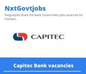 Capitec Bank Groundsman Vacancies in Stellenbosch 2023