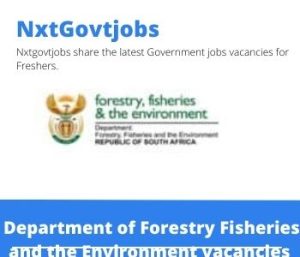 Department of Forestry Fisheries and the Environment Fisheries Management Jobs 2022 Apply Online at @dffe.gov.za