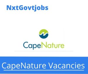 Capenature Tourism Officer Vacancies In Cape Town 2022