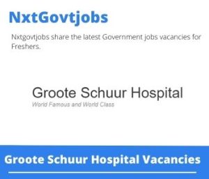 Groote Schuur Hospital Administration Clerk Support Vacancies in Cape Town 2023