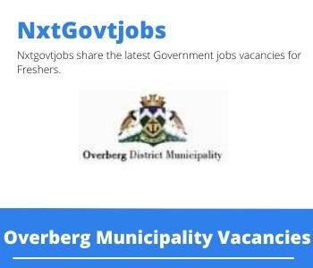 Overberg Municipality Disaster Management Officer Vacancies in Bredasdorp 2023