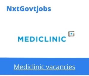 Vergelegen Mediclinic Hospital Enrolled Nurse Vacancies in Somerset West – Deadline 15 May 2023