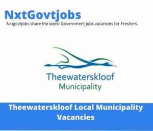 Theewaterskloof Municipality Senior Inspector Vacancies in Cape Town 2022