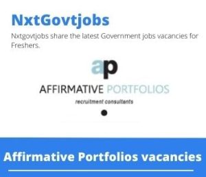 Affirmative Portfolios Project Officer Vacancies in Cape Town 2023