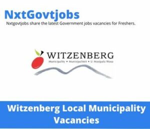 Witzenberg Municipality Examiner of Drivers License Vacancies in Cape Town 2022