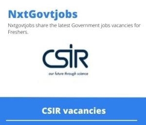 CSIR Life Cycle Assessment Engineer Vacancies in Stellenbosch 2023