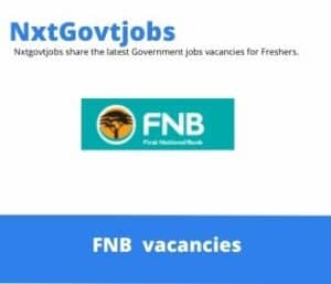 FNB Sales Consultant Vacancies in Cape Town – Deadline 29 May 2023
