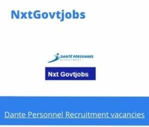 Dante Personnel Recruitment Branch Manager Vacancies in Cape Town – Deadline 30 June 2023