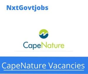 Capenature EPWP Data Capturer Vacancies in Cape Town – Deadline 28 Apr 2023