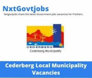 Cederberg Municipality Pmu Manager Vacancies in Cape Town – Deadline 26 May 2023